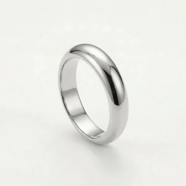 Classic Chunky Ring 5mm Sølvfarvet fra Prismila Jewellery