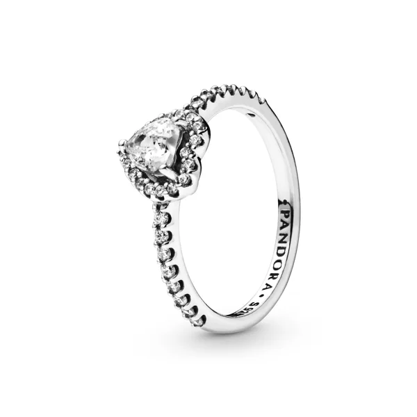 Pandora - Hjerte ring med sten af zirkonia fra Pandora