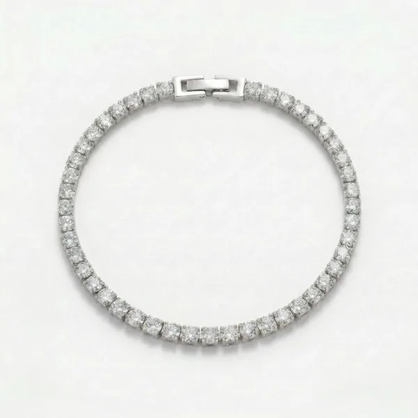 Classic Tennis Armbånd 3mm Sølvfarvet fra Prismila Jewellery