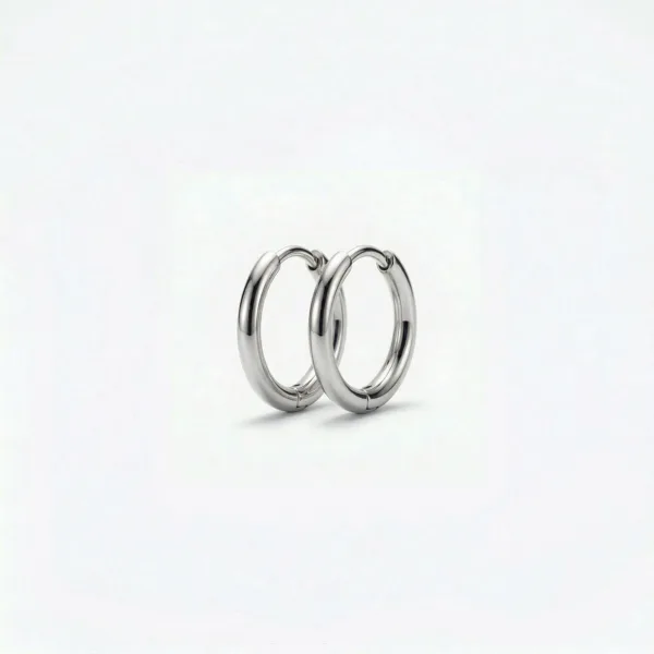 Classic Hoop 10mm Sølvfarvet fra Prismila Jewellery