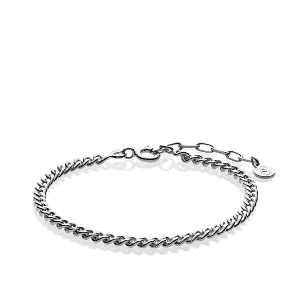 BECCA - Bracelet shiny rhodium pl. Silver i sterlingsølv fra Sistie