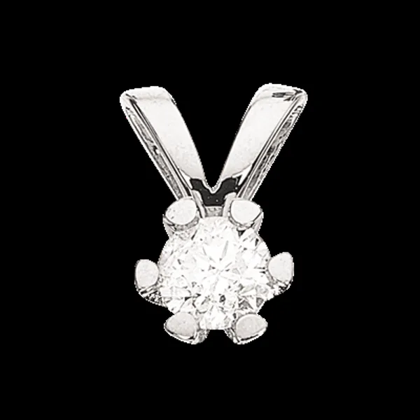 Vida - Hvidguld vedhæng med diamant 0,15ct i guld fra Vida