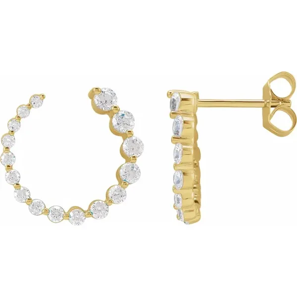 Diamant øreringe | Luna Hoops Øreringe | 14-kt-guld i guld fra Nordisk Diamant