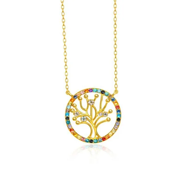 Dream Tree halskæde forgyldt i forgyldt sølv fra Spinning Jewelry