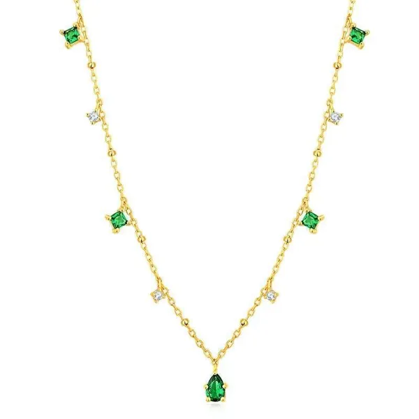 Green Star halskæde i forgyldt sølv fra Spinning Jewelry