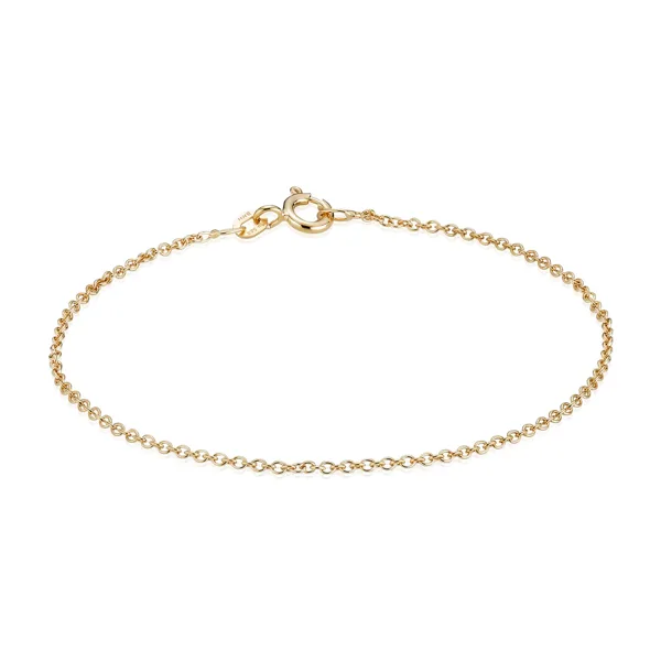 BNH - Rund anker guld / hvidguld armbånd med fjederringslås lås i guld fra BNH