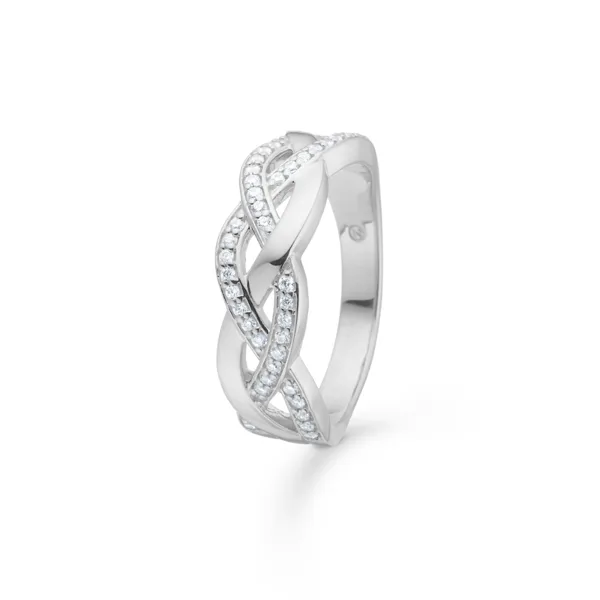 Mads Z - Lina sølv ring med zirkonia sten i sterlingsølv fra Mads Z