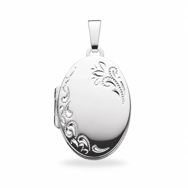 Scrouples - Oval medaljon vedhæng i sølv, 23x16mm i sterlingsølv fra Scrouples