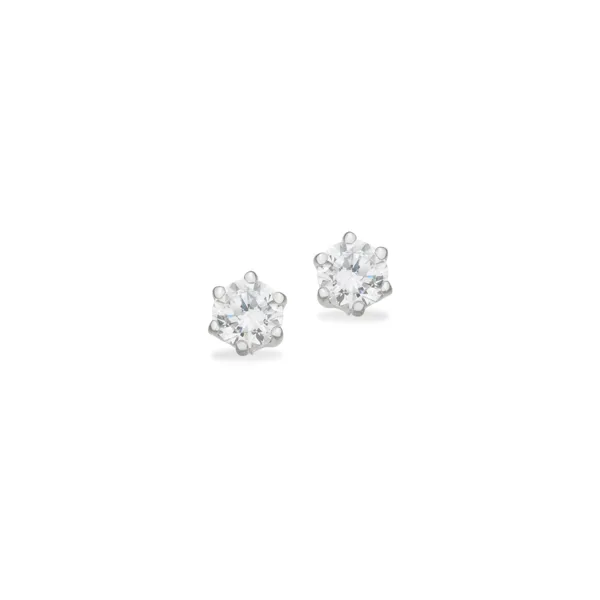 Scrouples - Solitaire ørestikker i sølv med zirkonia, 5 mm i sterlingsølv fra Scrouples
