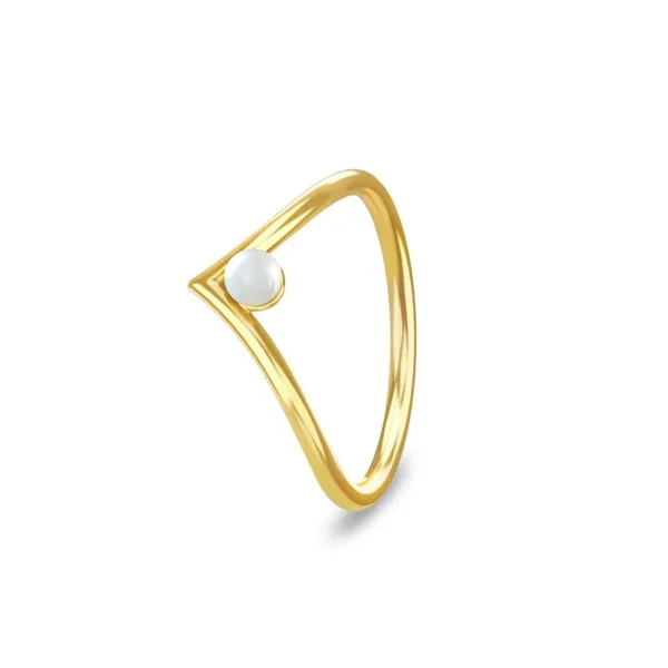Victory Pearl ring i forgyldt sølv i forgyldt sølv fra Spinning Jewelry