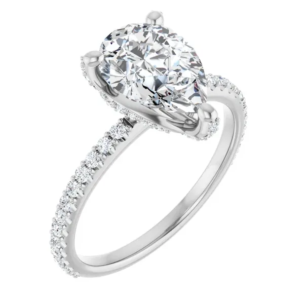 Diamant ring | Celestia Halo | 14-kt-hvidguld i guld fra Nordisk Diamant