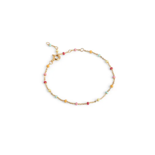 Enamel - Lola Rainbow armbånd i forgyldt messing i guldbelagt fra Enamel