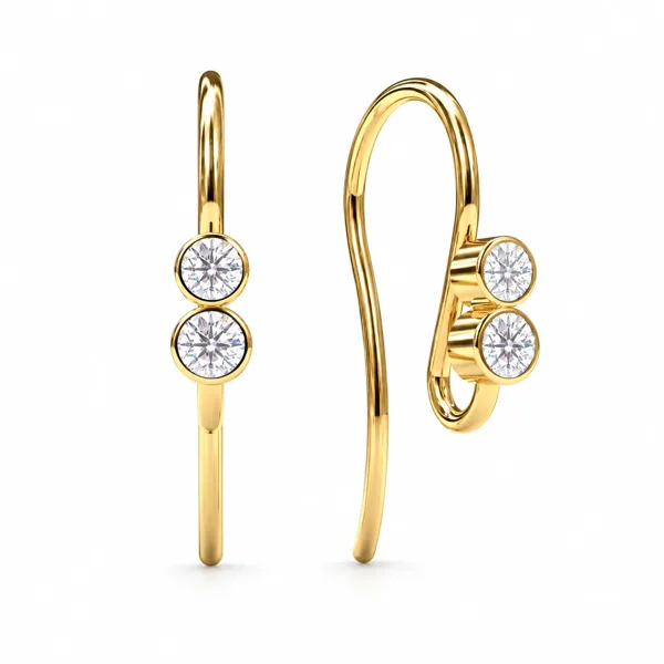 Symphony ørebøjle forgyldt i forgyldt sølv fra Spinning Jewelry