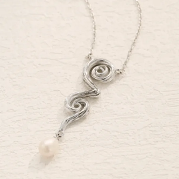 Waves halskæde i sølv i sterlingsølv fra Spinning Jewelry