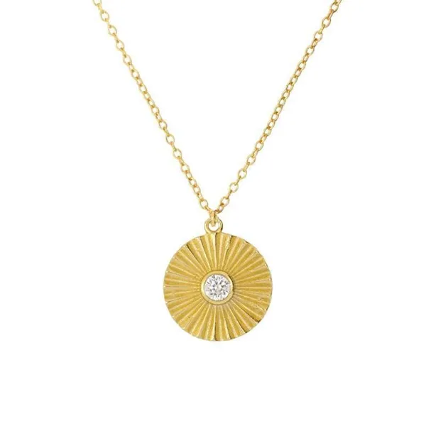 Helios halskæde forgyldt i forgyldt sølv fra Spinning Jewelry