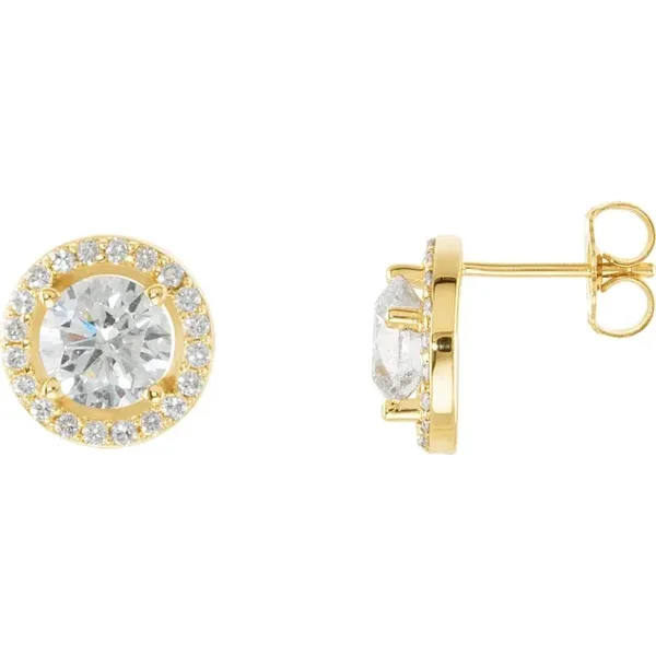 Diamant øreringe | Aurora Halo Ørestikker | 10-kt-guld i guld fra Nordisk Diamant