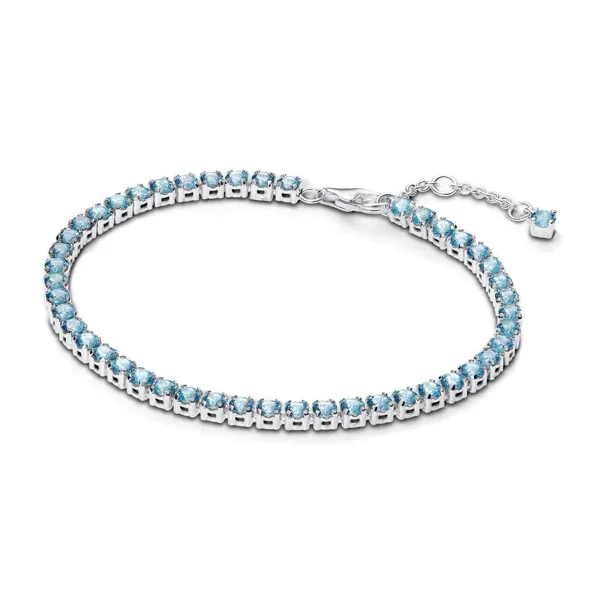 Pandora - Sølv tennisarmbånd med blå sten i sterlingsølv fra Pandora