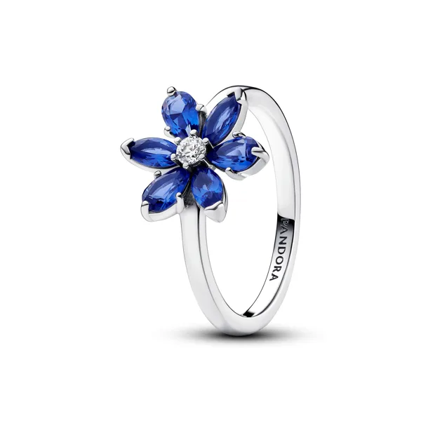 Pandora - Hebarium sølv ring med blå sten i sterlingsølv fra Pandora
