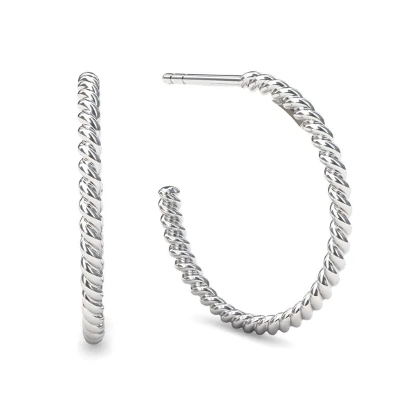Twisted Hoopla ørestikker i sølv i sterlingsølv fra Spinning Jewelry