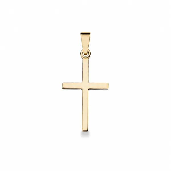 Scrouples - Klassisk kors i 8 karat guld, 19x13mm i guld fra Scrouples