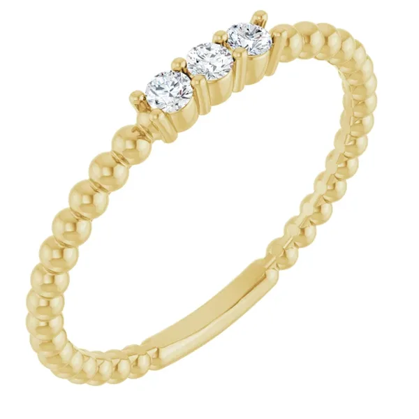 Diamant ring | Aveline Trio Beaded Ring | 10-kt-guld i guld fra Nordisk Diamant
