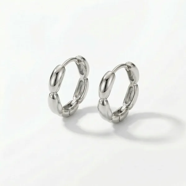 Boble Huggie Hoops Sølv i sterlingsølv fra Prismila Jewellery