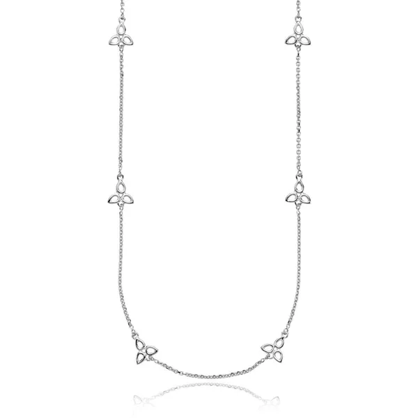 SCARLET - Necklace shiny rhodium pl. recycled silver i sterlingsølv fra Izabel Camille