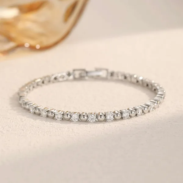 Infinity Sparkling armbånd i sølv i sterlingsølv fra Spinning Jewelry