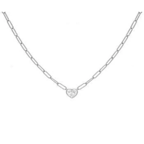 Heart Chain halskæde i sølv i sterlingsølv fra Spinning Jewelry