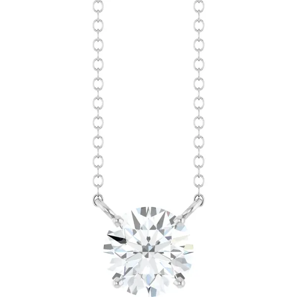 Diamant halskæde | Aveline Brilliant Solitaire Halskæde | 14-kt-hvidguld i guld fra Nordisk Diamant