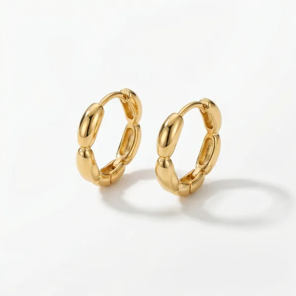 Boble Huggie Hoops 18K Guldbelagt i guldbelagt fra Prismila Jewellery