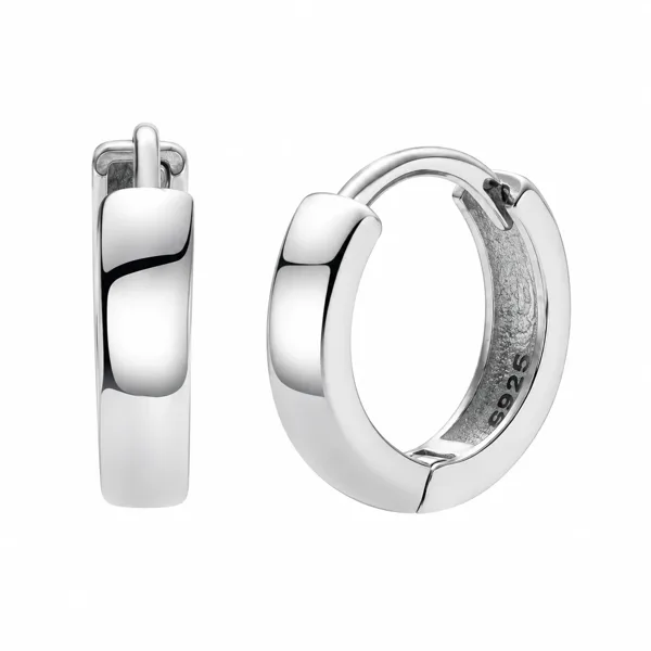 Clean Creoler i sølv i sterlingsølv fra Spinning Jewelry