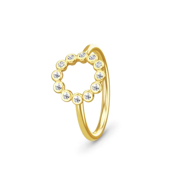 Circle Ring i forgyldt sølv i forgyldt sølv fra Spinning Jewelry
