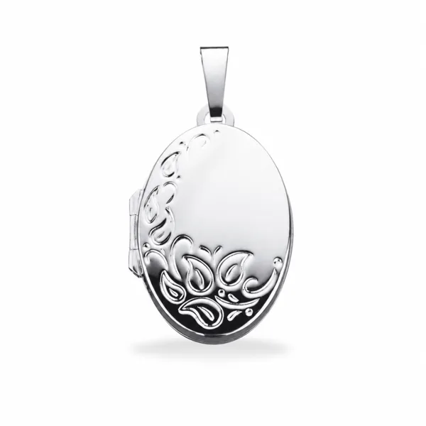 Scrouples - Oval medaljon vedhæng i sølv, 24x17mm i sterlingsølv fra Scrouples