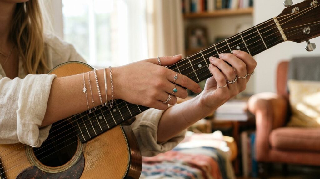 Close-up lifestyle photograph of a womans hands holding an 